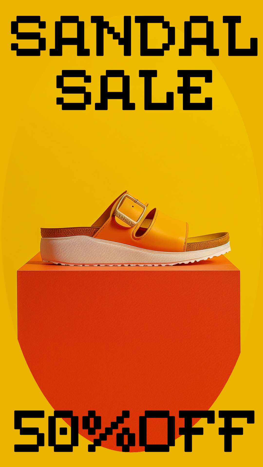 Vibrant Yellow Instagram Story Sandal Sale