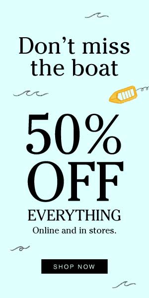 Template Nautical Sales Event Poster with Teal Accent