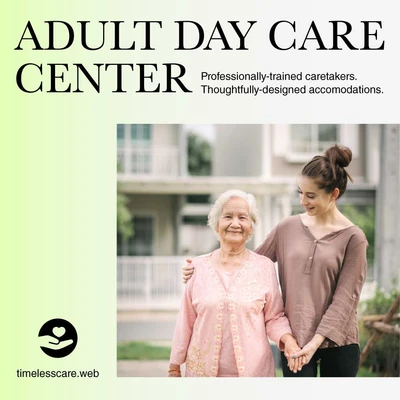 Template Warm Elderly Care Center Poster in Soft Tones