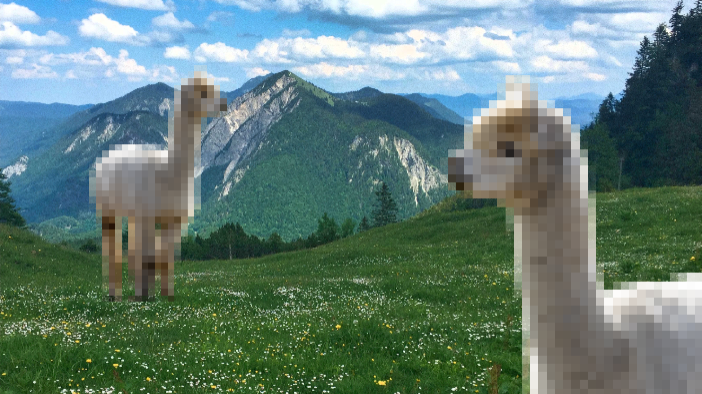 Template Green Alpine Scenery Animal Poster Design