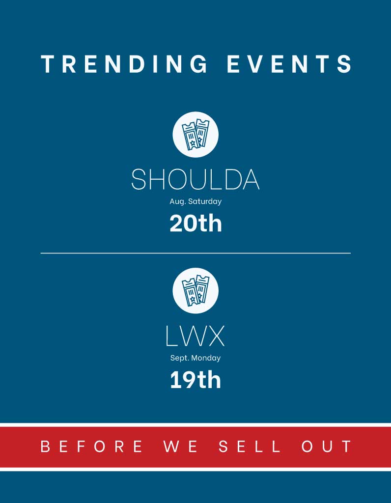 Navy Blue Trendsetting Events Promo Poster