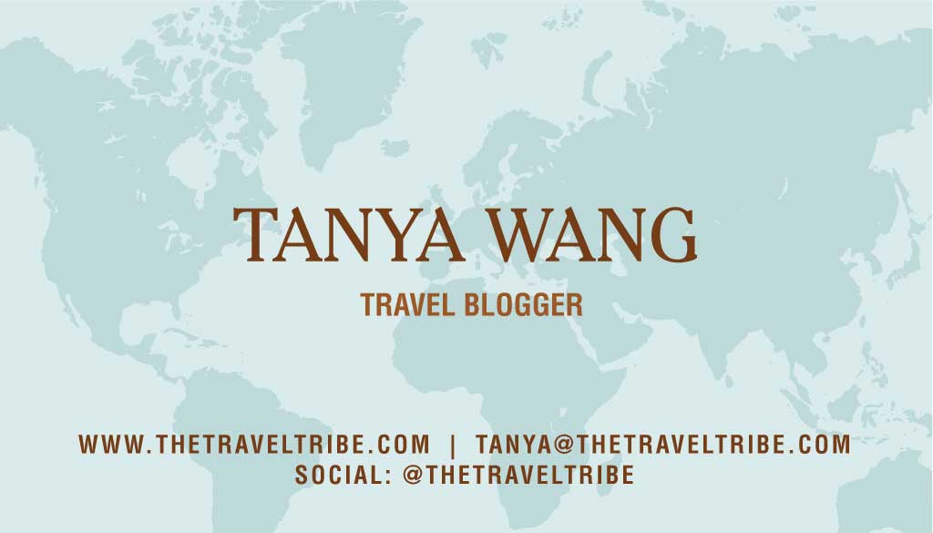 Elegant Travel Blogger Business Card Template