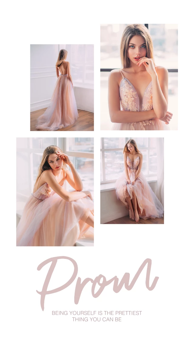 Elegant Blush Pink Prom Poster Design