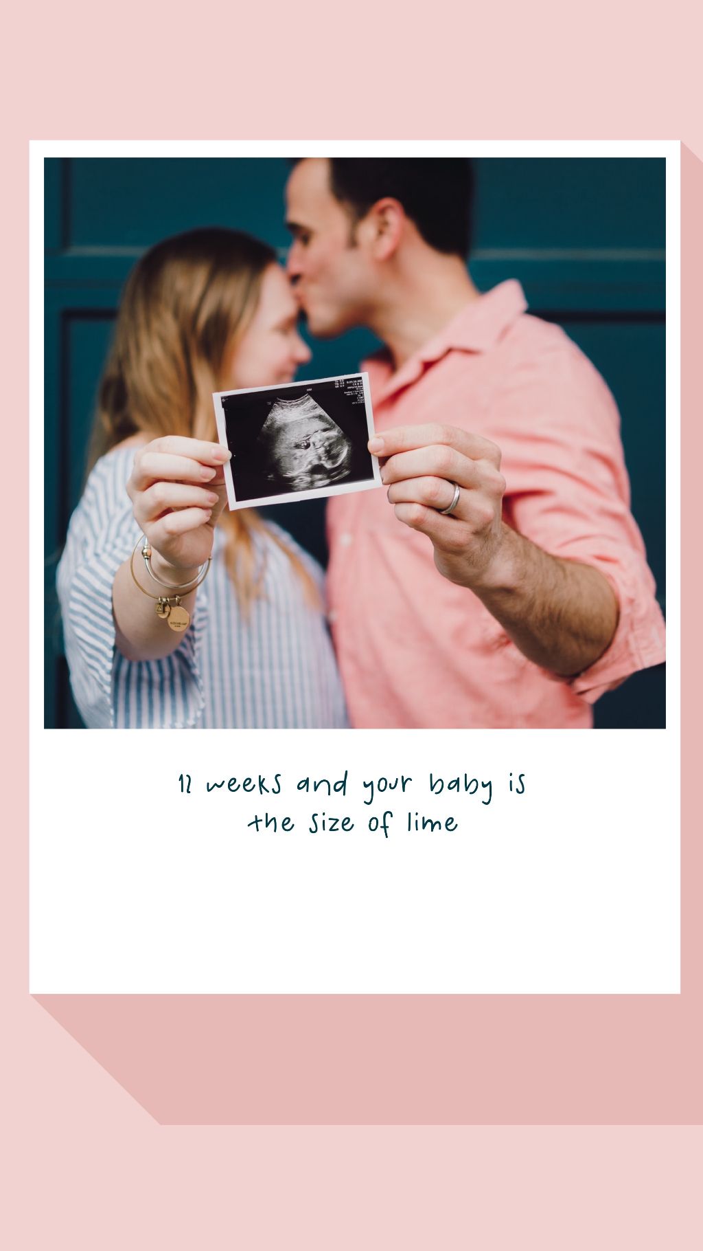 Charming Pink Pregnancy Announcement Post