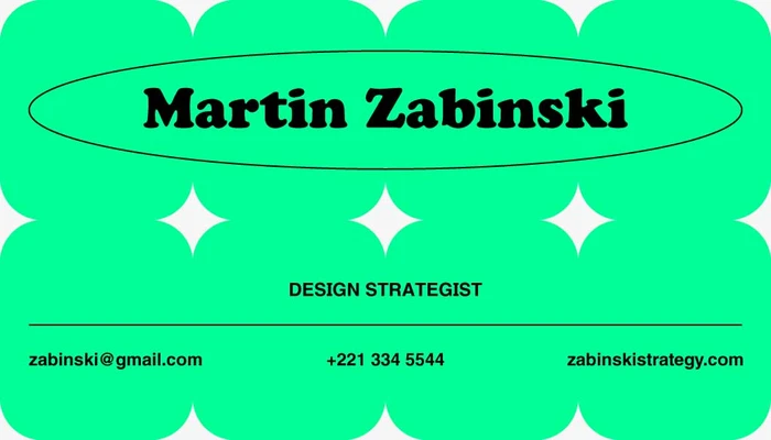 Template Elegant Green and Black Business Card Template