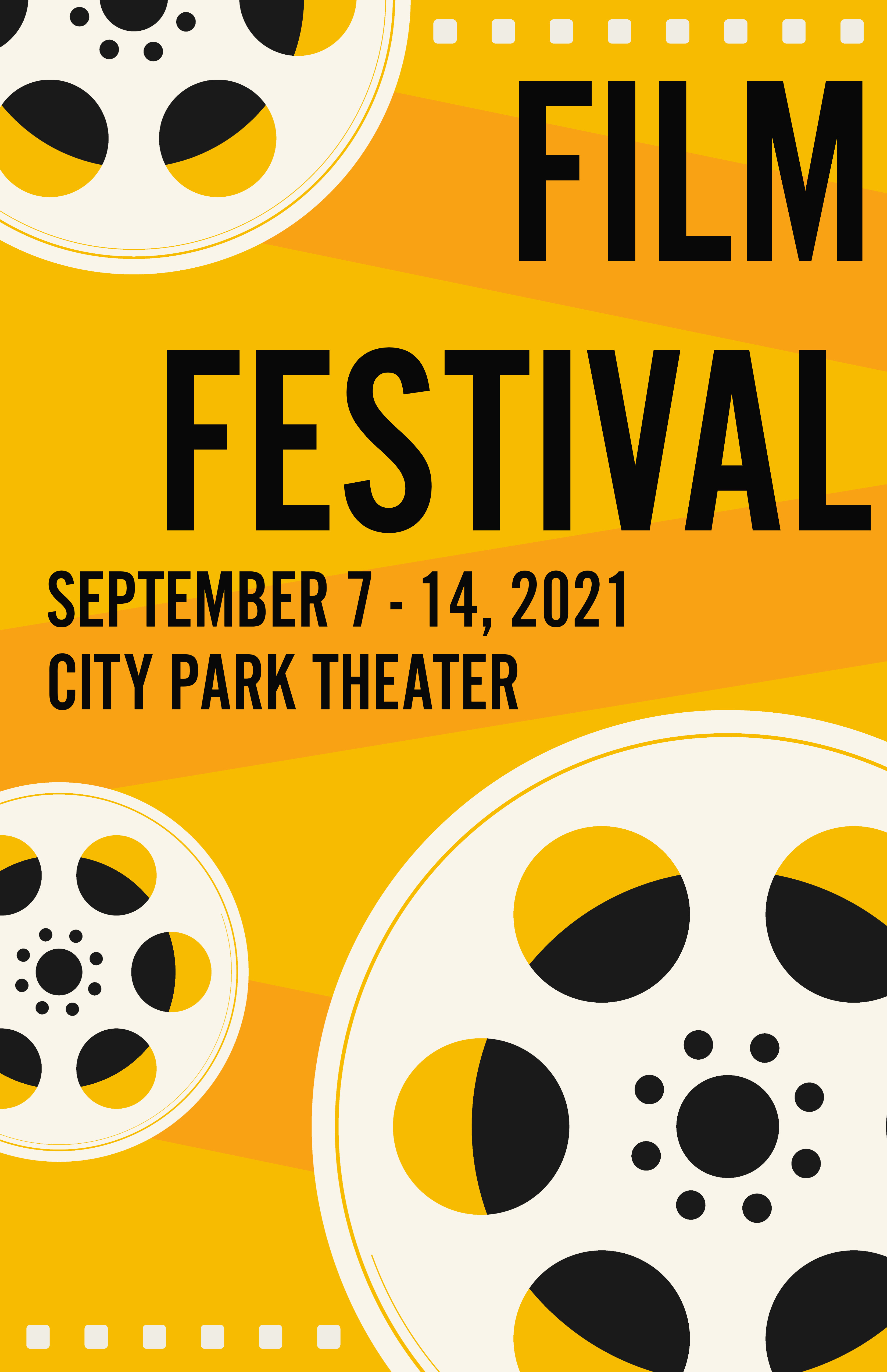 Template Vibrant Yellow Cinematic Celebration Poster Template