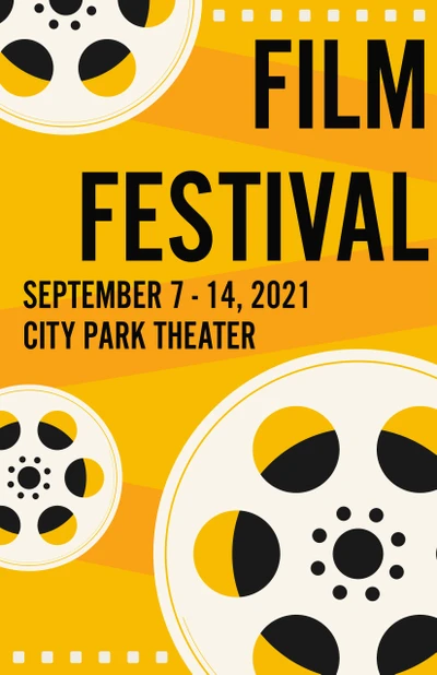 Template Vibrant Yellow Cinematic Celebration Poster Template