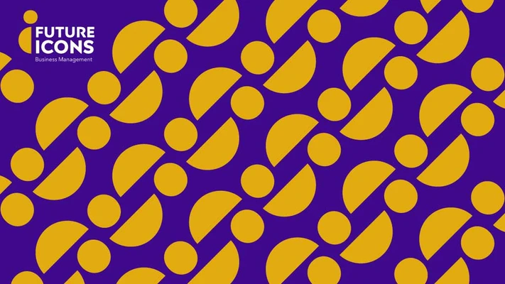 Template Vibrant Purple and Yellow Business Poster Design