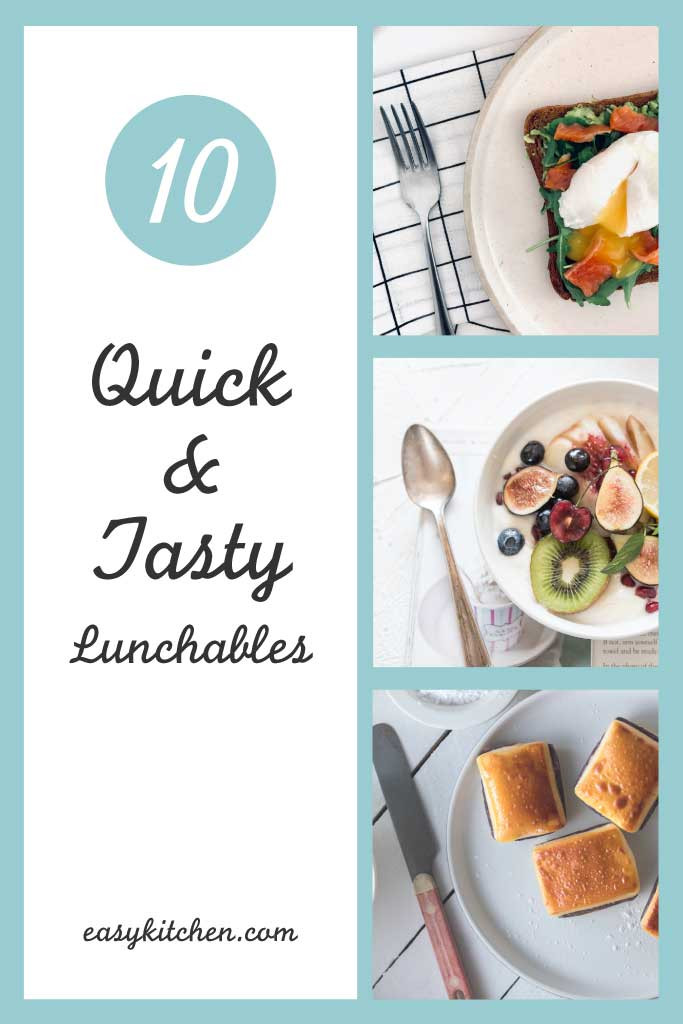 Template Delicious Blue and White Food Poster Design