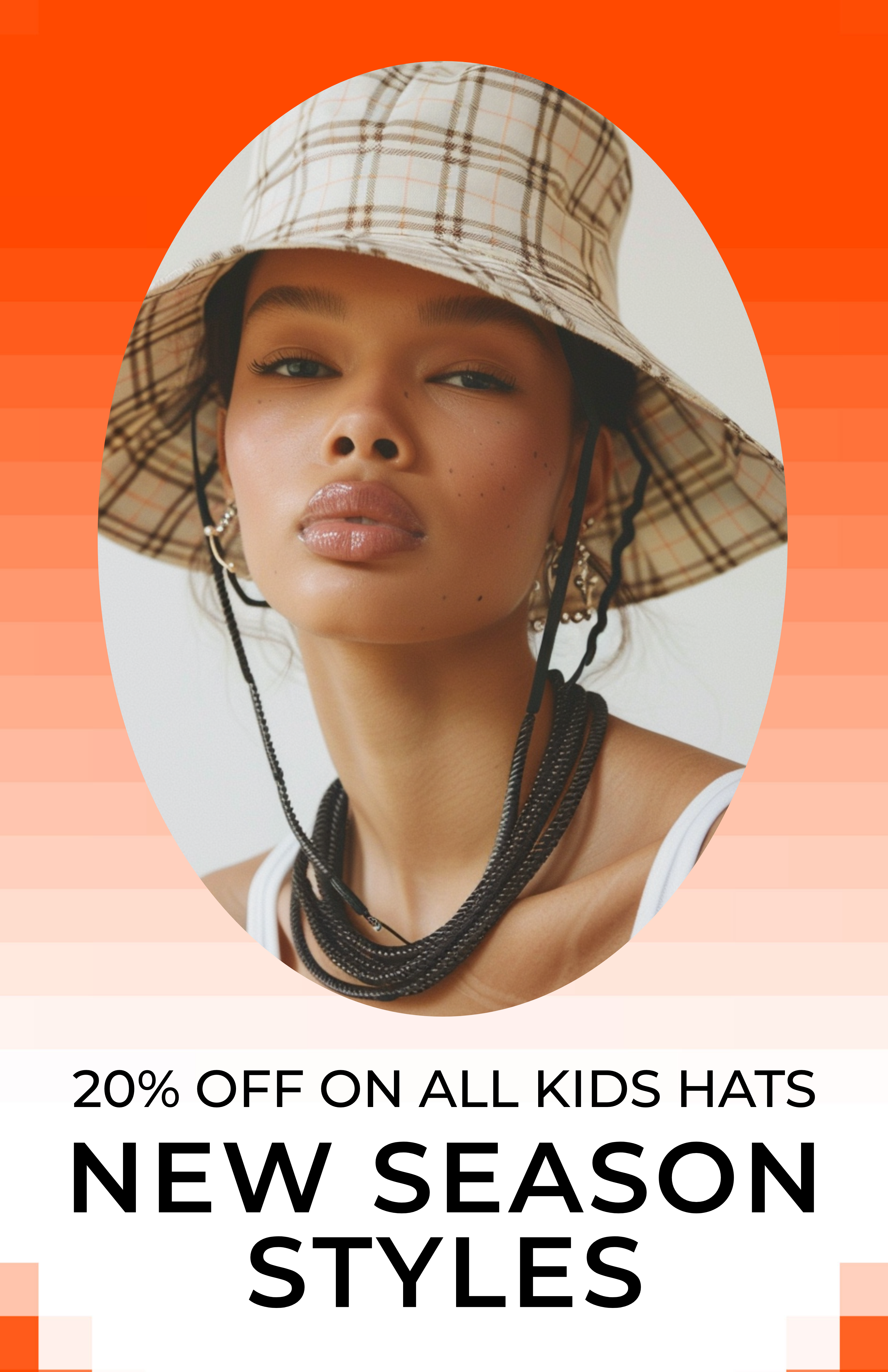 Orange Summer Sale Poster for Kids Apparel