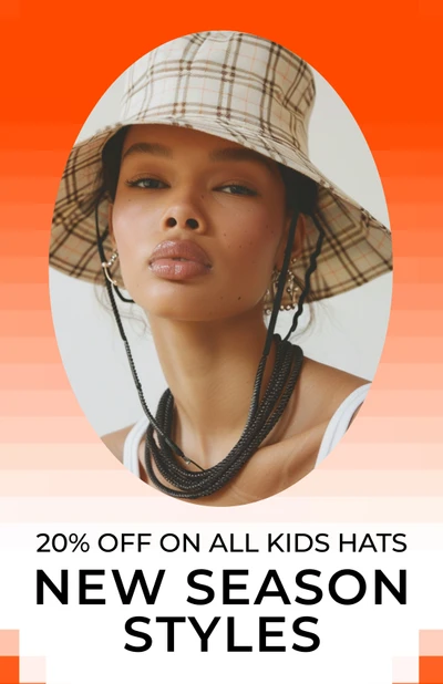 Orange Summer Sale Poster for Kids Apparel