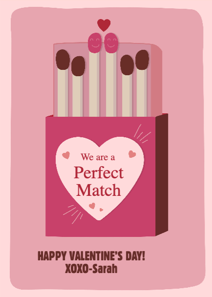 Playful Pink Valentine's Day Matchbook Post