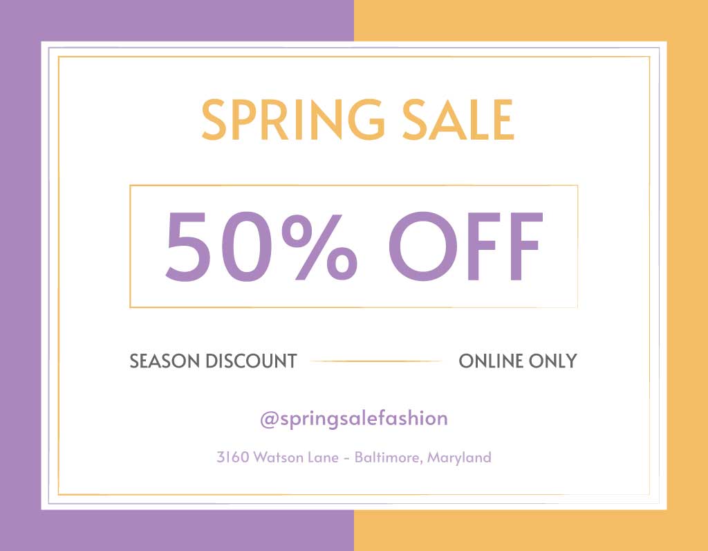 Spring Sale Purple Hues Ad Poster