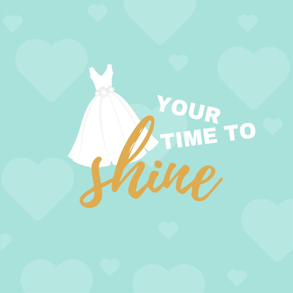 Template Elegant Teal Bridal Shower Post Design
