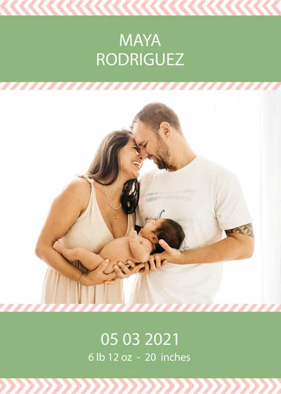 Warm Family Moments Baby Announcement Post