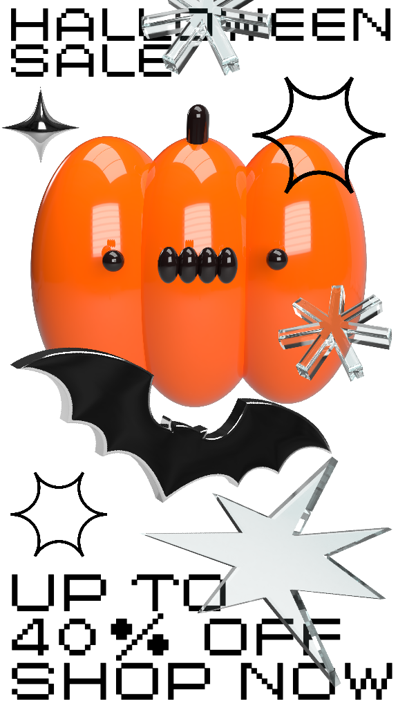 Spooky Orange Halloween Sale Instagram Story Ad