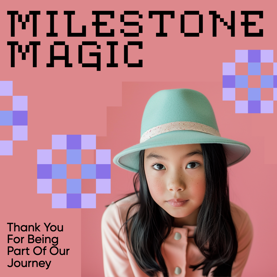 Celebratory Magic Milestone Instagram Post in Pink