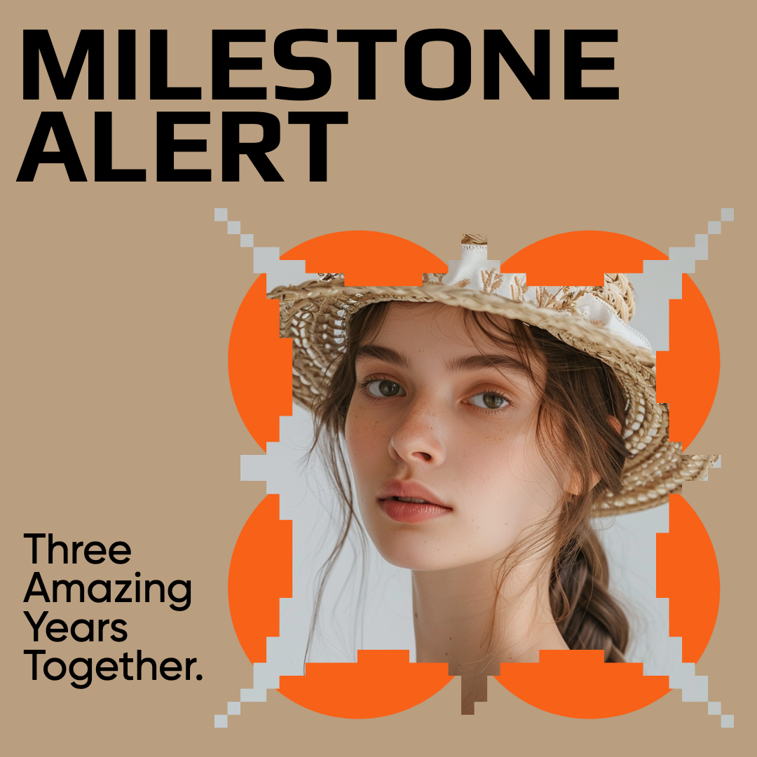 Orange Milestone Alert Instagram Post