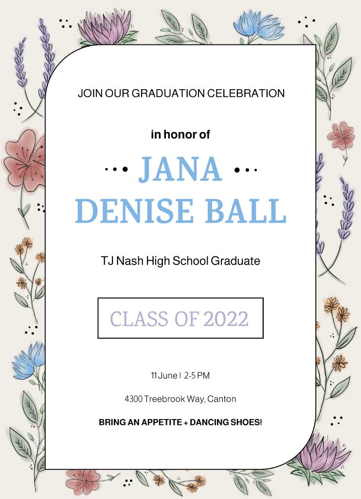 Elegant Lavender and Peach Graduation Invitation Post