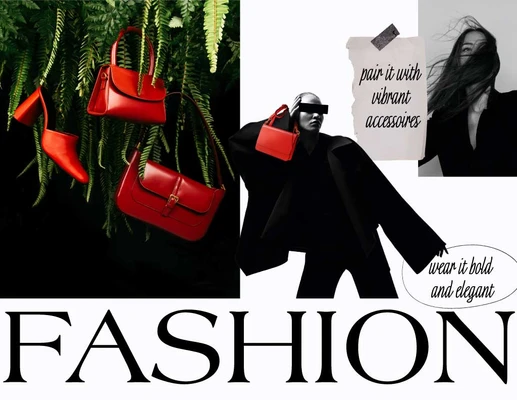 Template Bold Red Fashion Ad Design Template