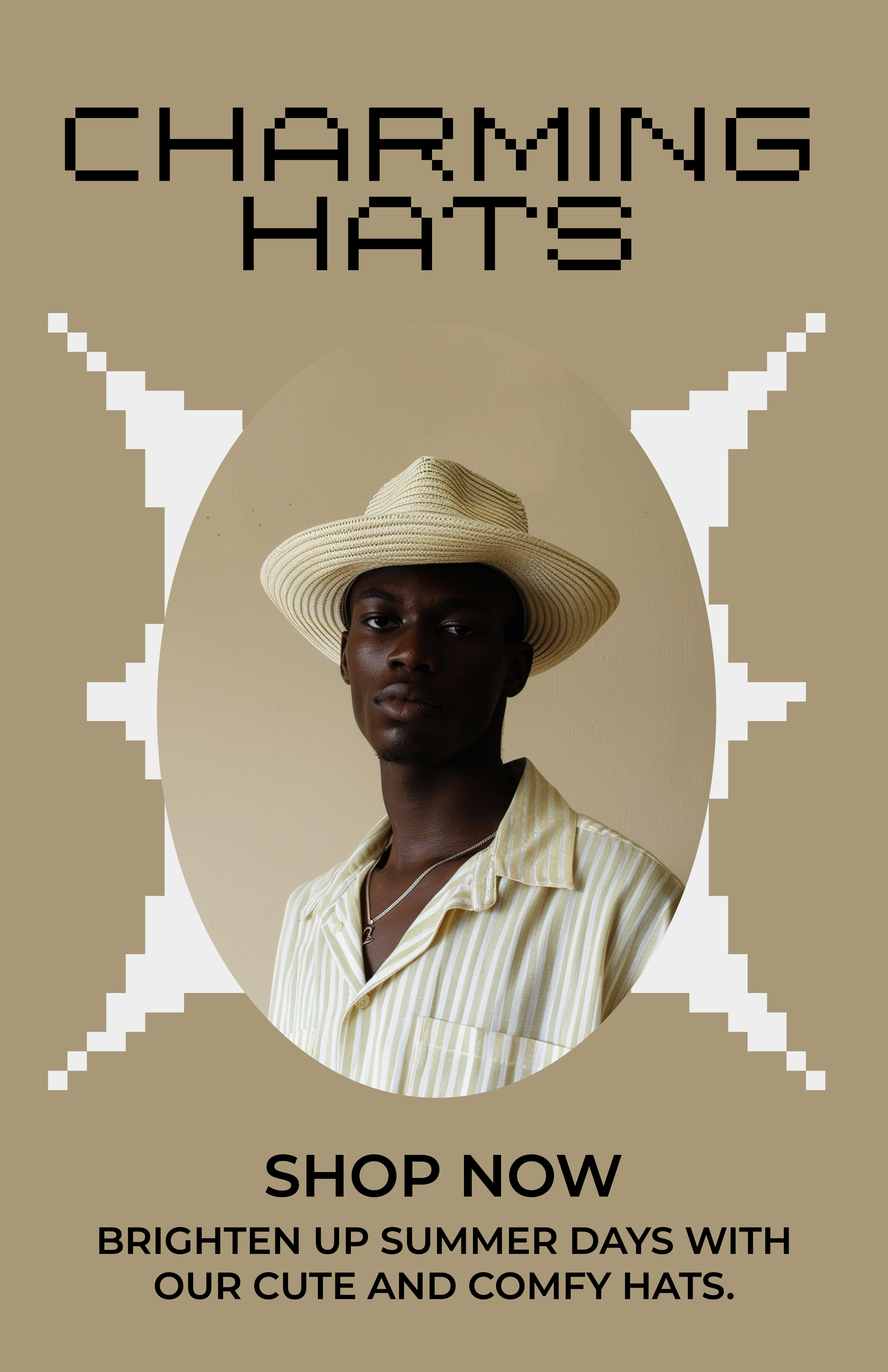 Template Stylish Instagram Story Featuring Beige Hats