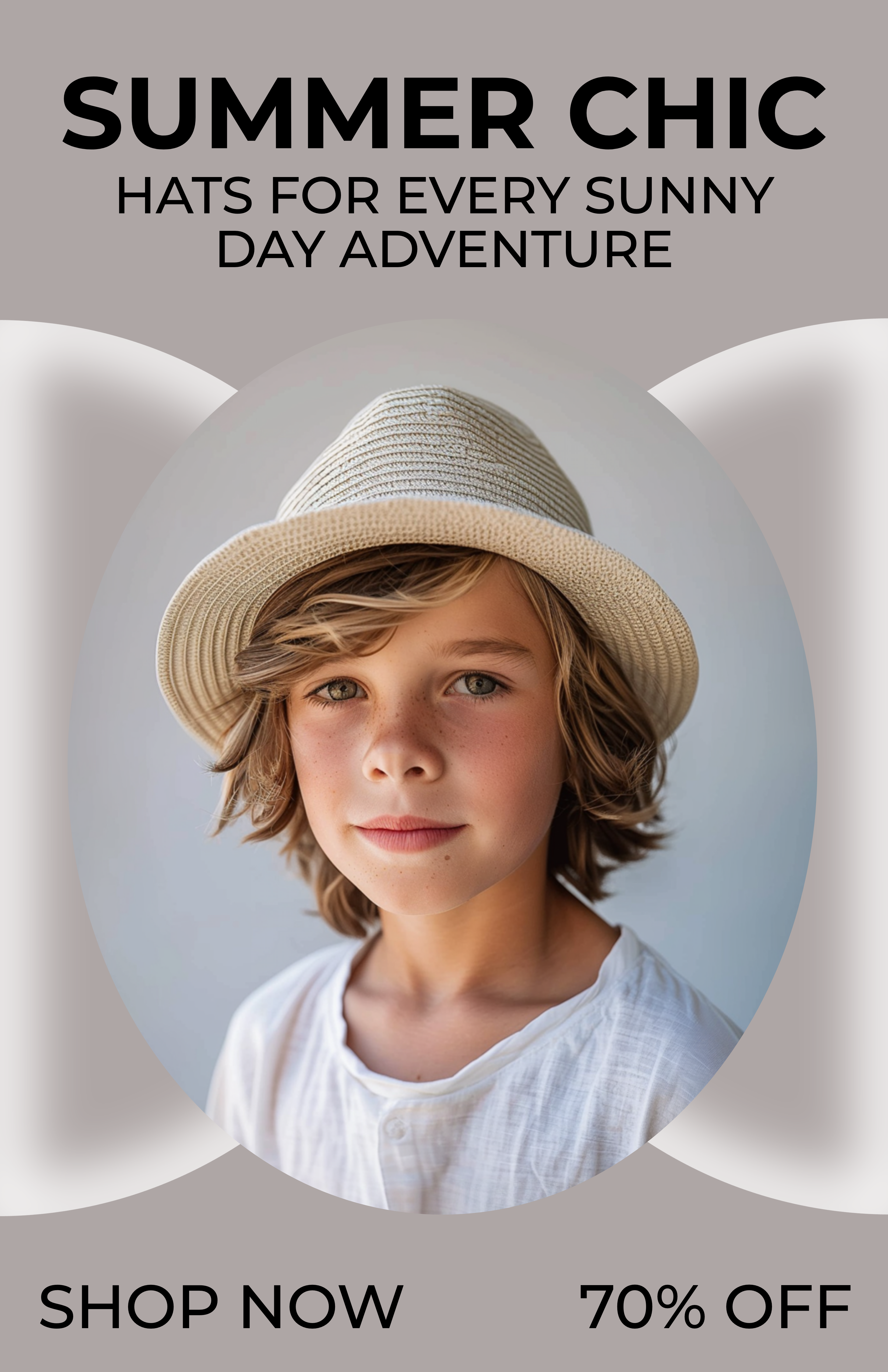 Template Stylish Summer Chic Hat Poster Design