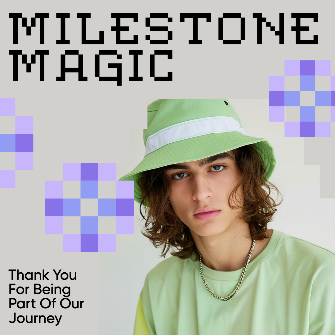 Milestone Magic Green Instagram Post Design