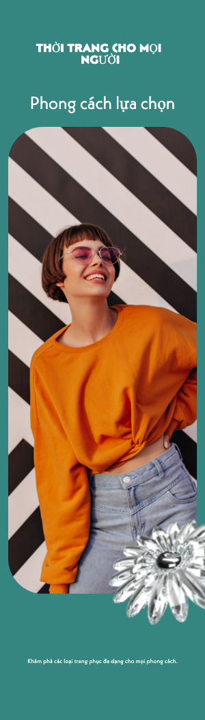 Chic Orange Outfit Style Ad Poster