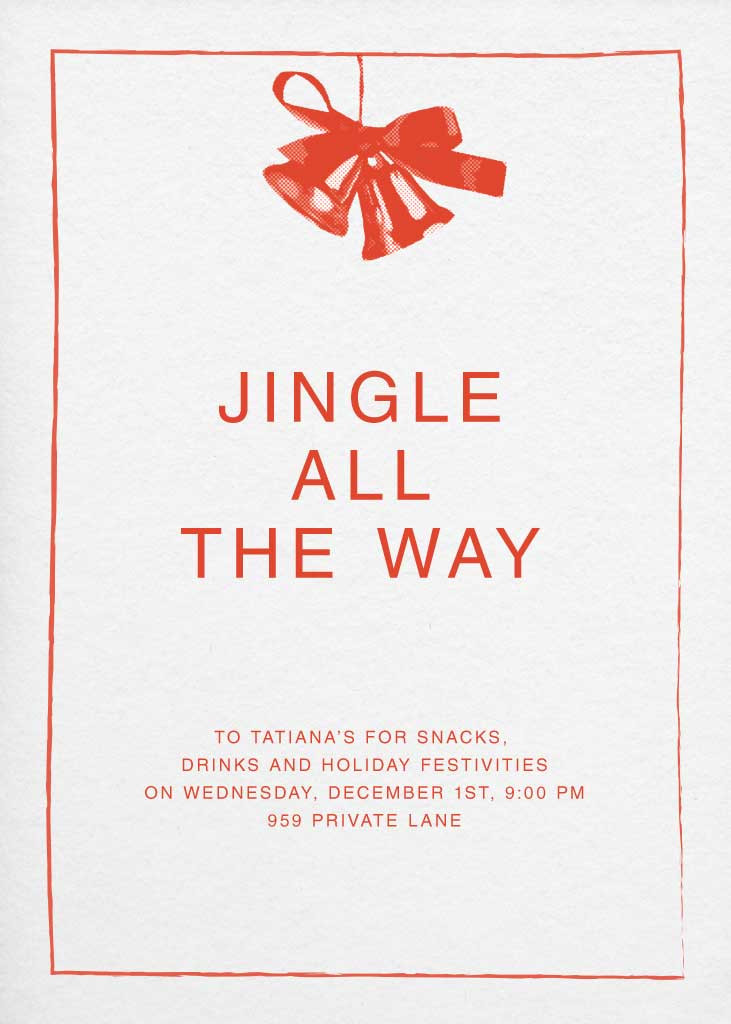 Template Cheerful Red Holiday Gathering Invitation Post
