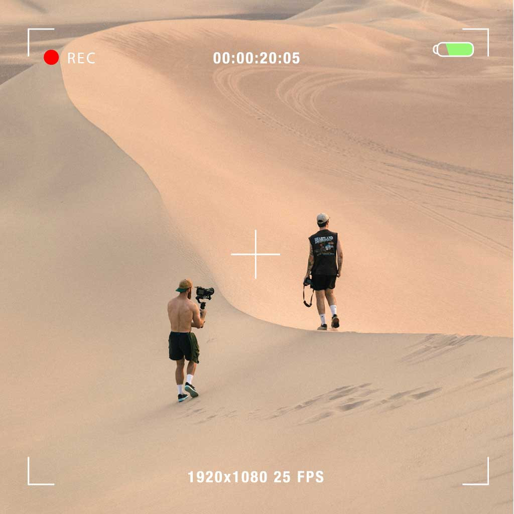 Template Desert Adventure Filming Poster Template Beige