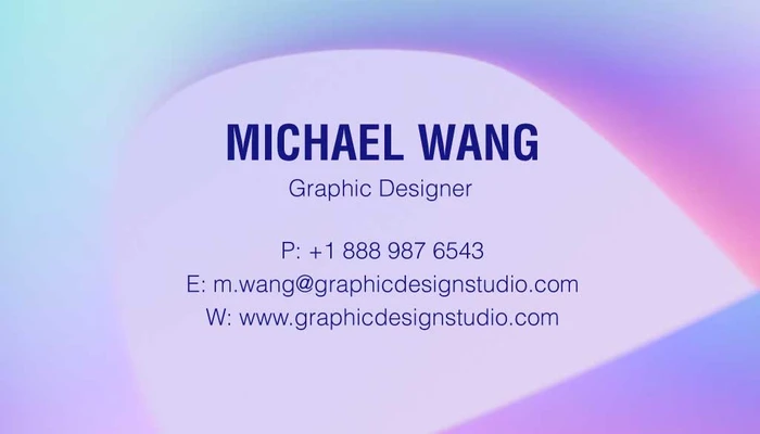 Template Sleek Business Card Template in Purple Hues