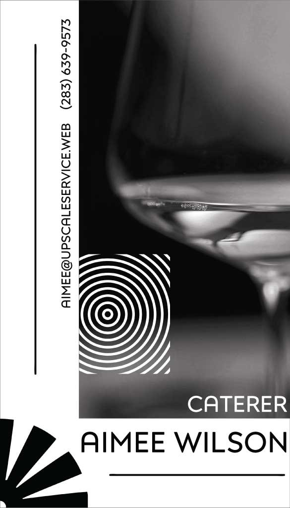 Template Elegant Black and White Catering Service Poster