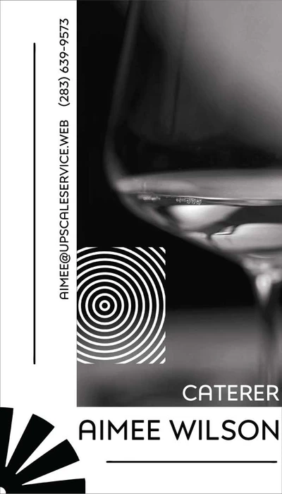 Template Elegant Black and White Catering Service Poster