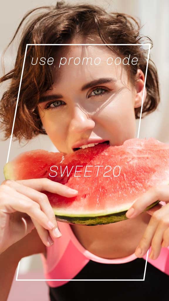 Template Pink Summer Sale Promo Code Ad Design