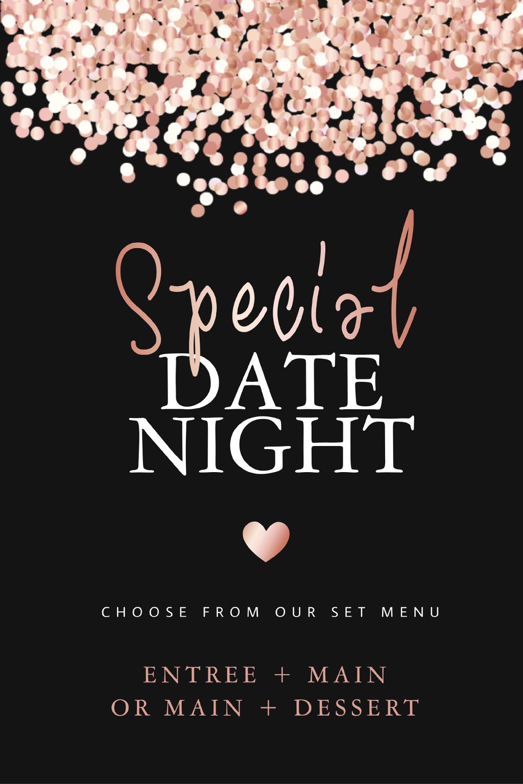 Romantic Blush Date Night Poster Design