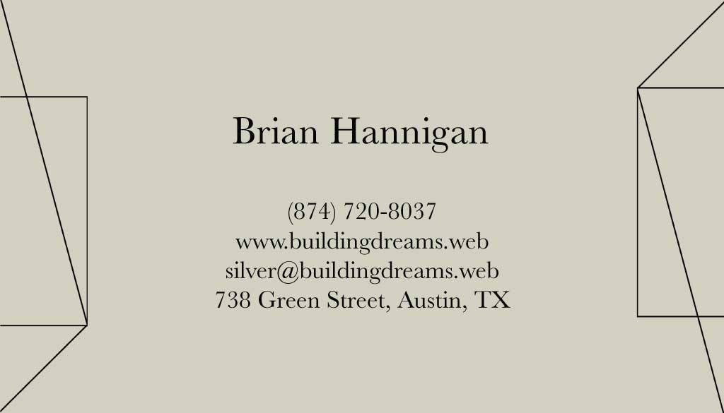 Template Elegant Beige Business Card Template Design