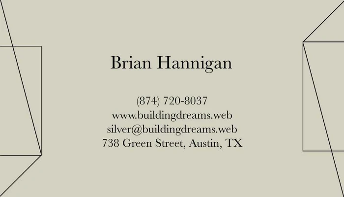 Template Elegant Beige Business Card Template Design