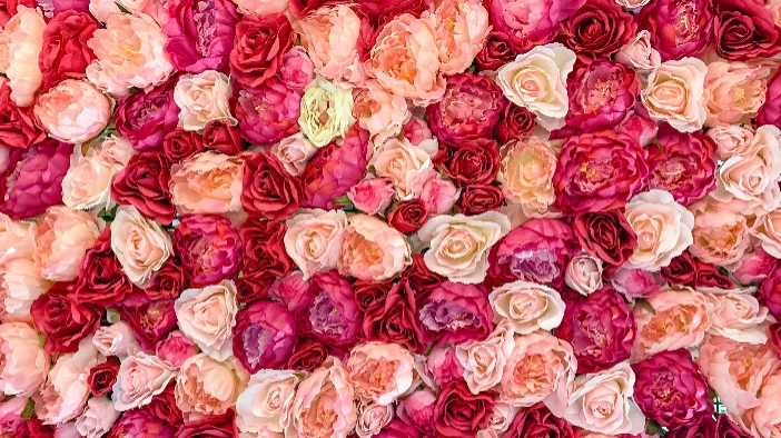 Template Romantic Rose Bouquet Poster Design Pink