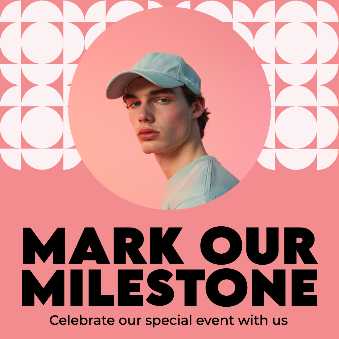 Template Celebrate Milestone Instagram-Square Pink Event Post