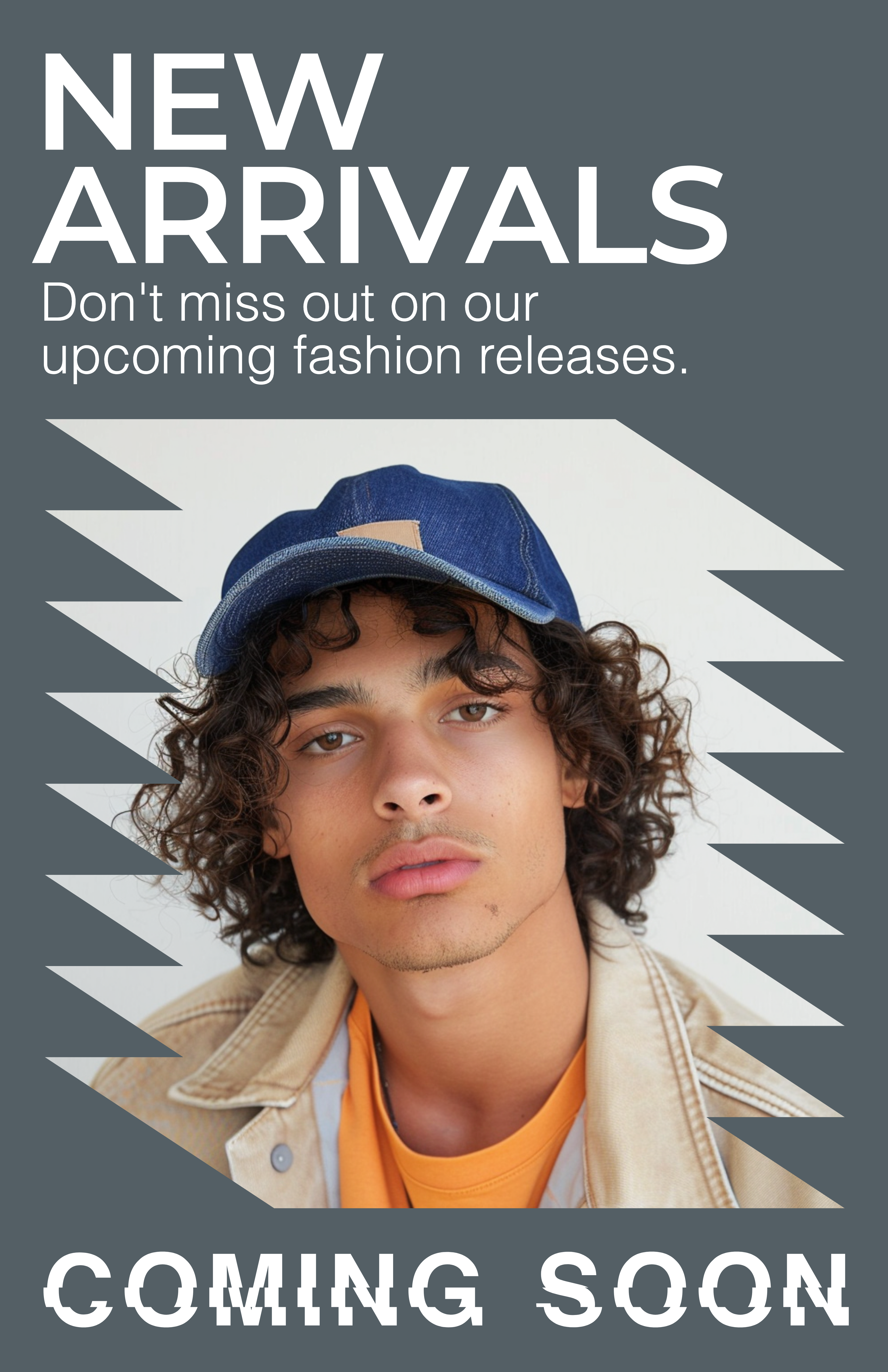 Trendy New Arrivals Poster in Gray