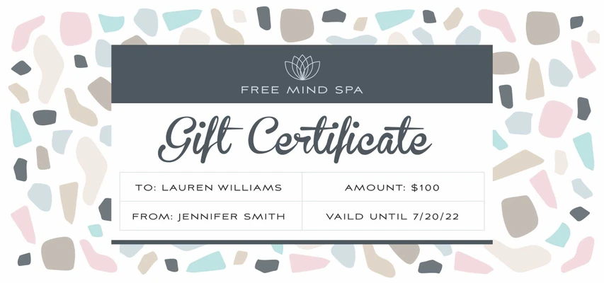 Template Chic Gift Certificate Template in Pastel Colors