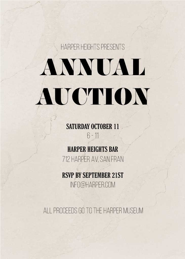 Elegant Beige and Black Auction Poster Design