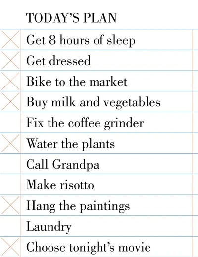 Template Efficient Daily Plan Checklist Poster Design