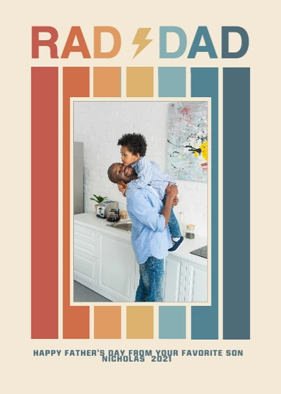 Template Cool Dad Cheerful Father's Day Poster