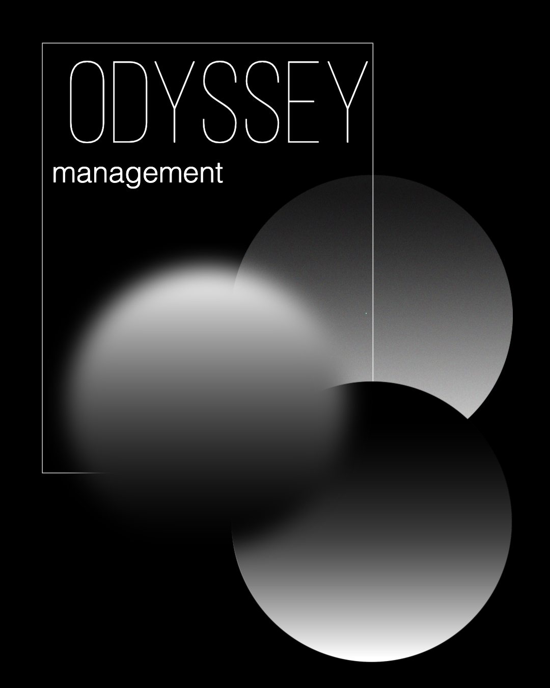 Elegant Monochrome Odyssey Management Poster Design