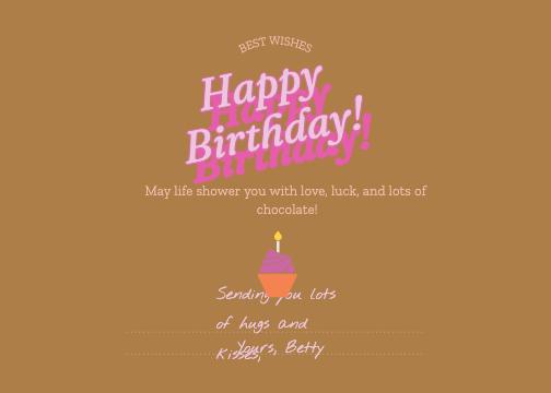 Warm Chocolate Birthday Greeting Poster