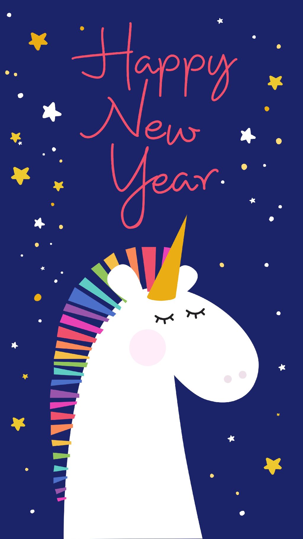 Cheerful New Year Celebration Postcard Design