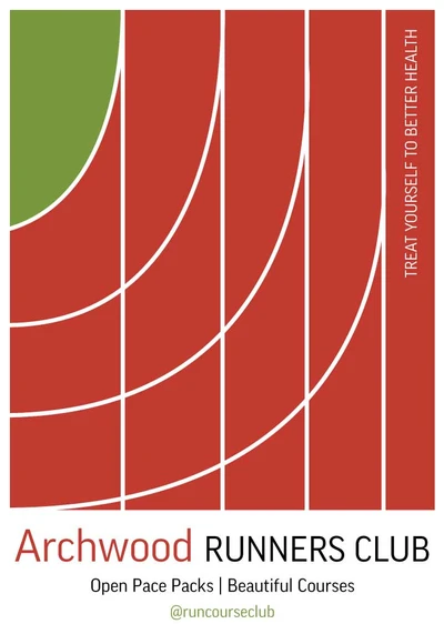 Template Archwood Runners Club Red Event Poster
