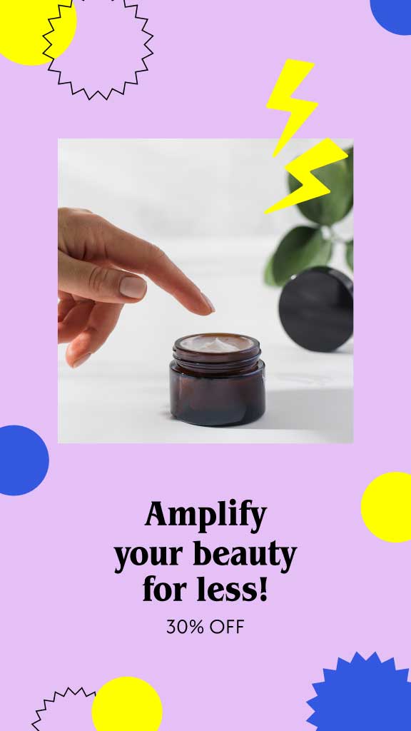 Brighten Your Routine Beauty Ad Purple Yellow