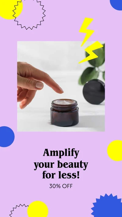Template Brighten Your Routine Beauty Ad Purple Yellow